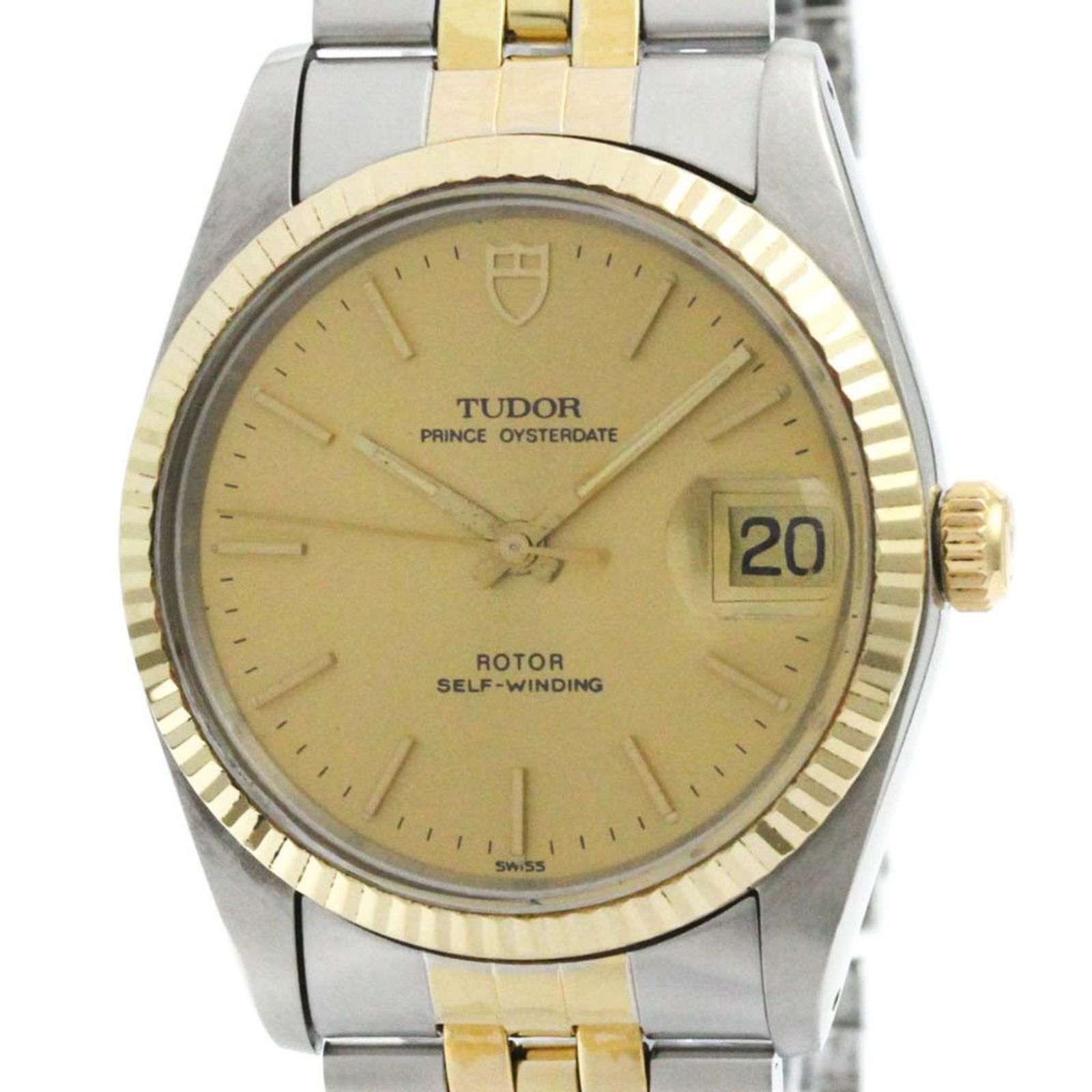 チュードル TUDOR プリンス オイスター デイト K18 ゴールド ステンレススチール 自動巻き メンズ 時計 74033 外装仕上げ済み