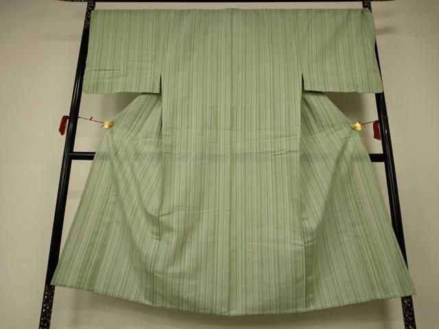 平和屋着物∴夏物 男性 阿波しじら織 浴衣 縞 綿 逸品 AABC3504jd 