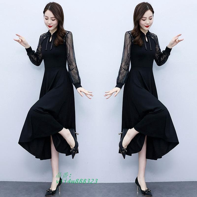 パーティードレス 結婚式 40代 20代 ロング丈 袖あり 披露宴 フォーマルドレス マキシワンピース 韓国風 上品 大きいサイズ 着痩せ 二次会 お呼ばれ 謝恩会 長袖 vii4w888323