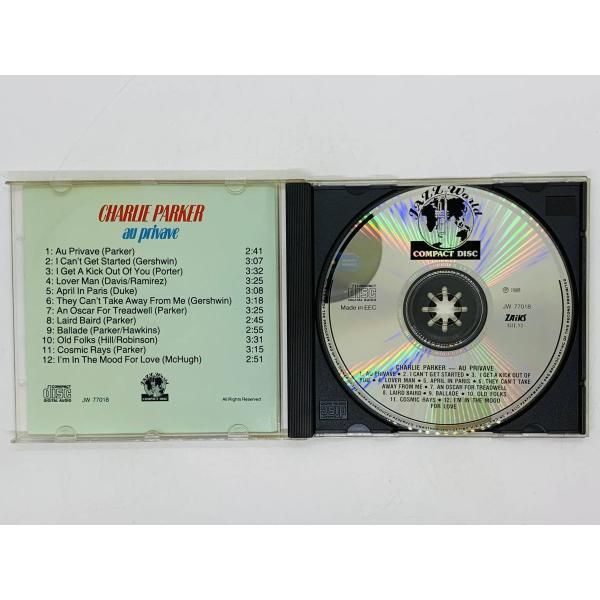 CD CHARLIE PARKER au privave / I Can't Get Started Lover Man