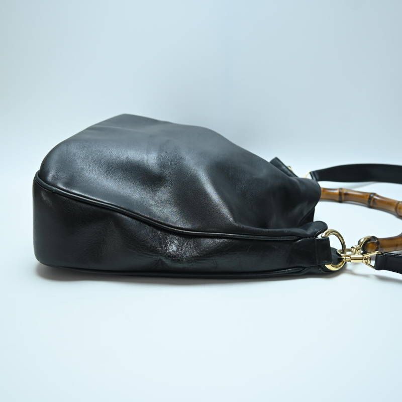 aki GUCCI バンブーレザーバッグ ブラック 楽天市場】【バッグ】GUCCI グッチ バンブー レザー