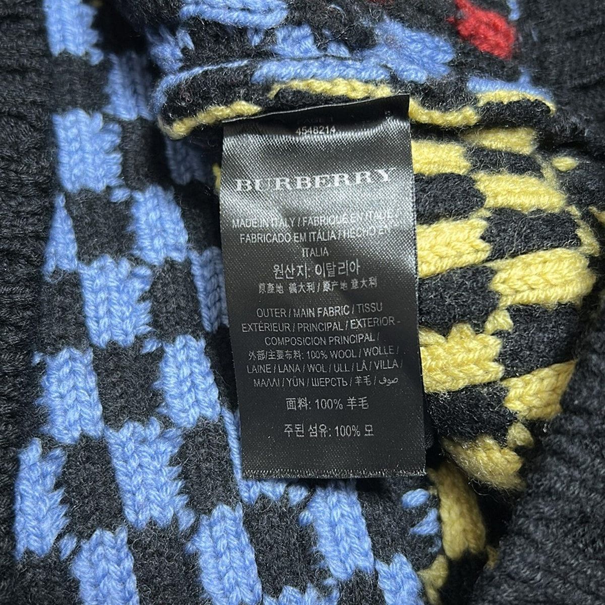 BURBERRY LONDON ENGLAND(バーバリーロンドンイングランド) 長袖セーター サイズx x s レディース - 黒×ライトイエロー×マルチ BURBERRY LONDON ENGLAND(バーバリーロンドンイングランド) 長袖