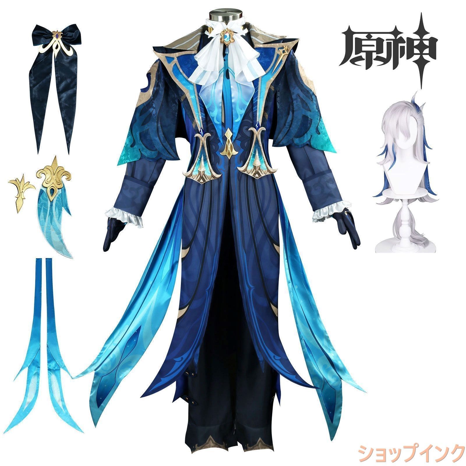 Genshin 原神 ヌヴィレット 水竜王 最高裁判事 キャラクター コスプレ イベント コスチューム cosplay party 仮装 変装 ハロウィン パーティー セクシー 学園祭り