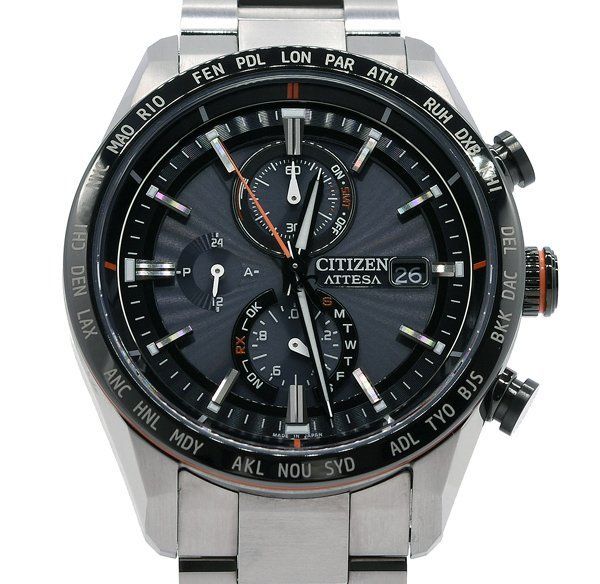 ☆極美品！CITIZEN シチズン ATTESA アテッサ AT8189-61E 光発電エコ 