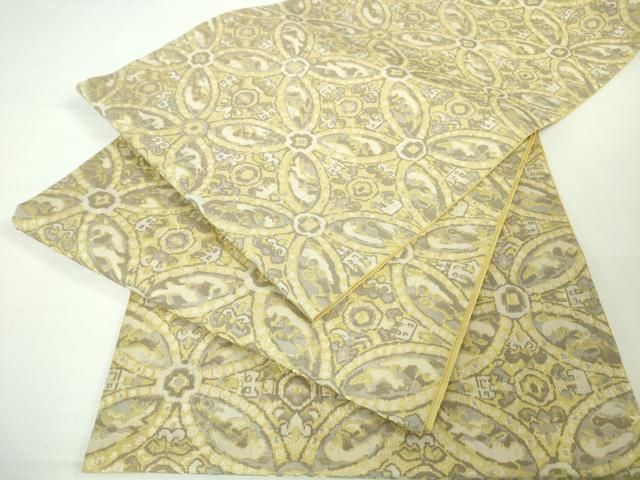 平和屋本店□最高級 人間国宝 北村武資 経錦 六通柄袋帯 七宝連珠紋