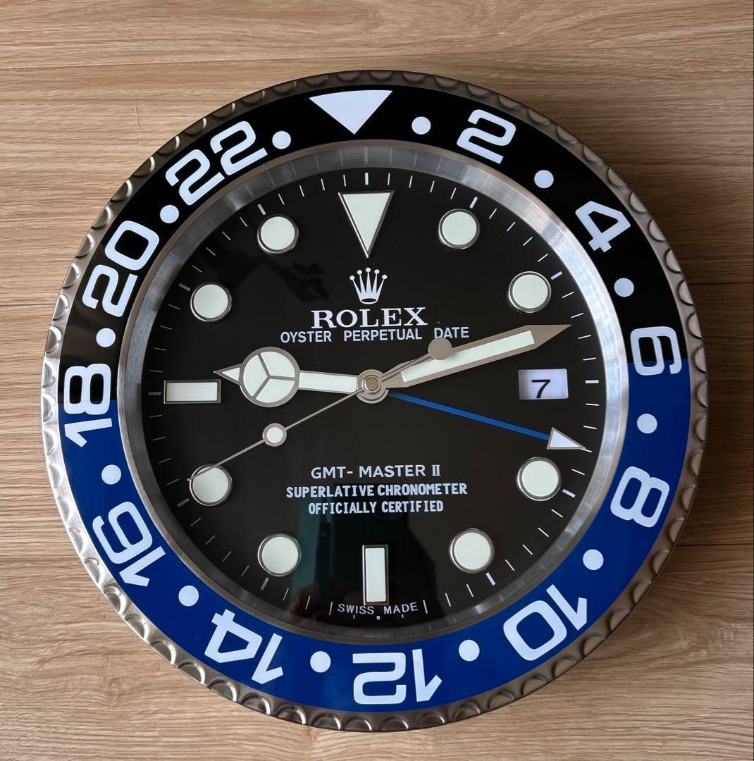 リプロダクト品　ROLEX希少品　ロレックス　gmtマスター掛け時計 海外販促品 新品 ROLEXロレックス 掛け時計 GMTマスター-MM輸入