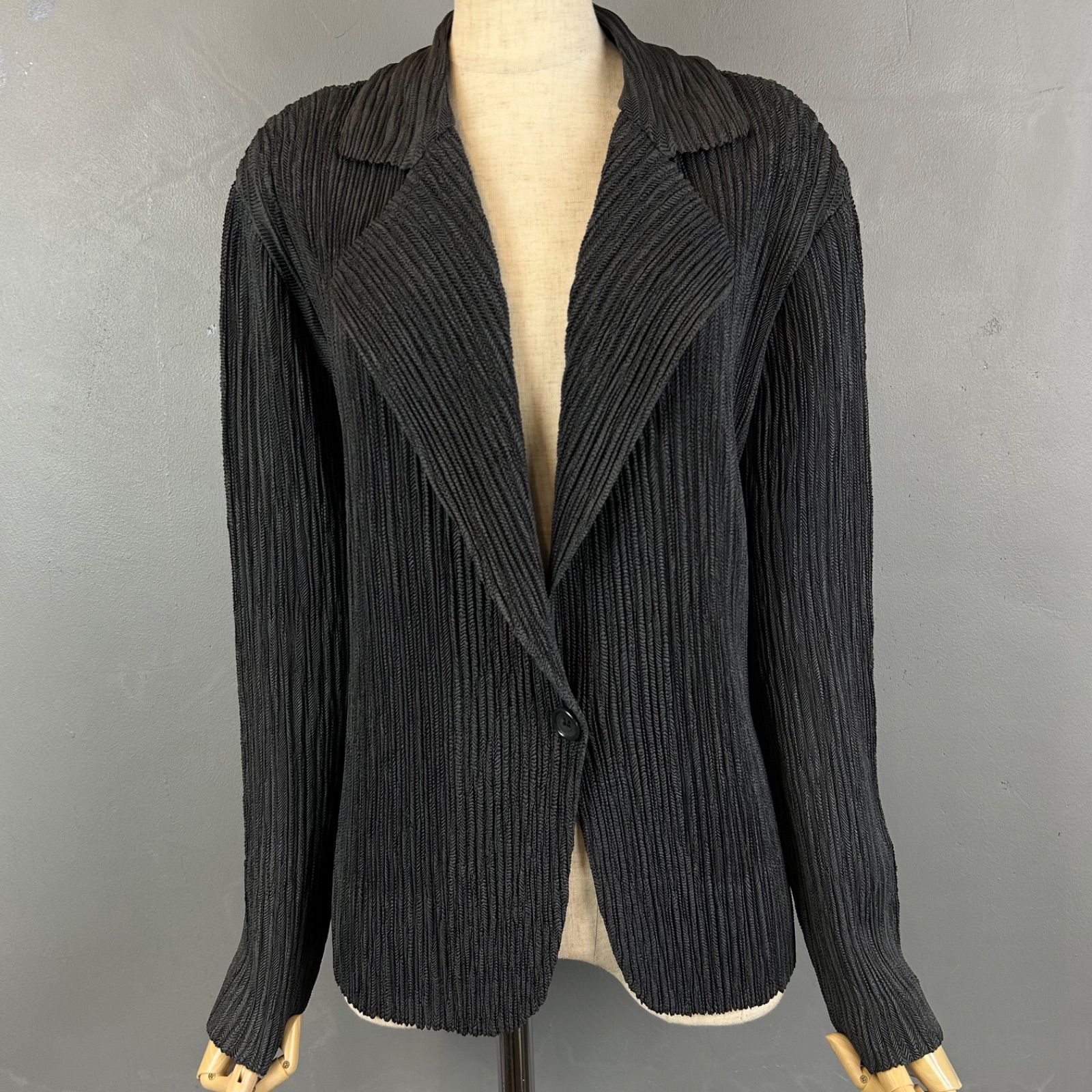 日本製 SPECCHIO PLEATS Cardigan Black 40 スペッチオ シャトル