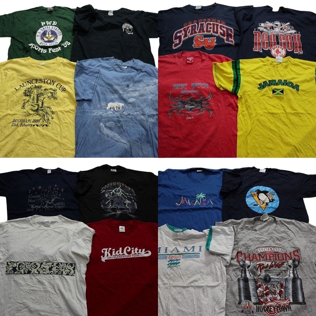 古着卸 00s 半袖Tシャツ 16枚セット メンズ Ｌ アニマル ペンギンズ NFL カレッジ風 古着 NA2392