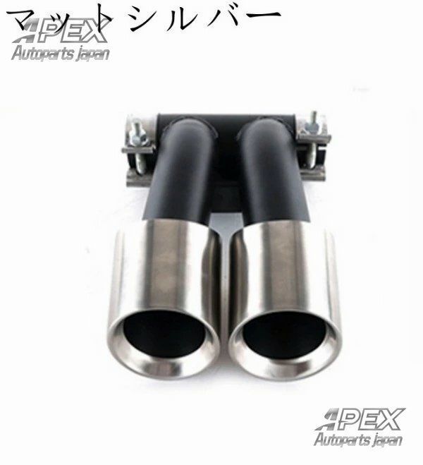 ポルシェ　ケイマン用　新品 ブラック ステンレス製 デュアルマフラーエンド ポルシェ ケイマン用 新品 ブラック ステンレス製 デュアル