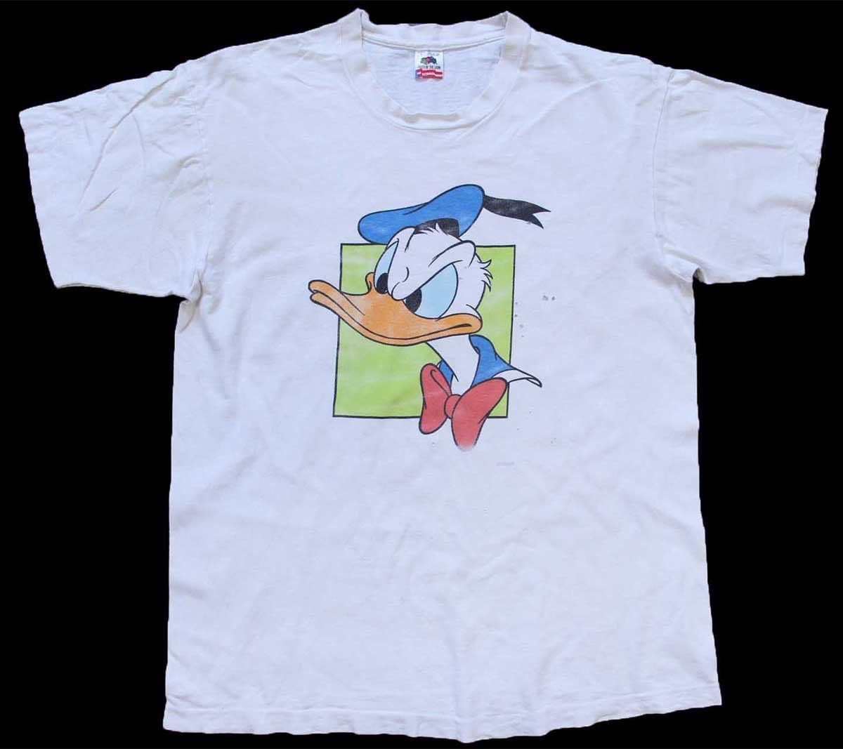 90s USA製 Disneyディズニー ドナルドダック コットンTシャツ