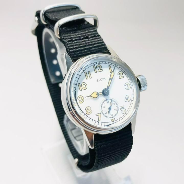 極美品・OH済】ELGIN/エルジン アンティーク WW2 ミリタリー 腕時計