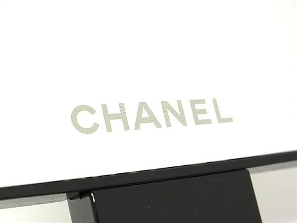 ■美品■ CHANEL シャネル ロゴ ハンドミラー スタンドミラー 手鏡 メイク用品 レディース ブラック系 FC8762