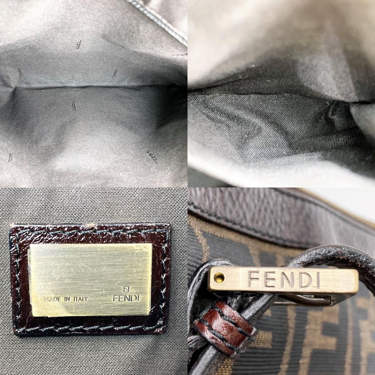美品 FENDI フェンディ ズッカ柄 A4 トートバッグ ショルダーバッグ 