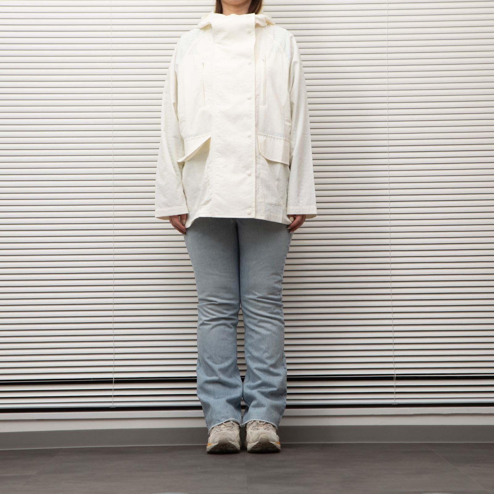 MEYAME メヤメ MANY POCKETS SHORT PARKA WHITE メニー ポケット