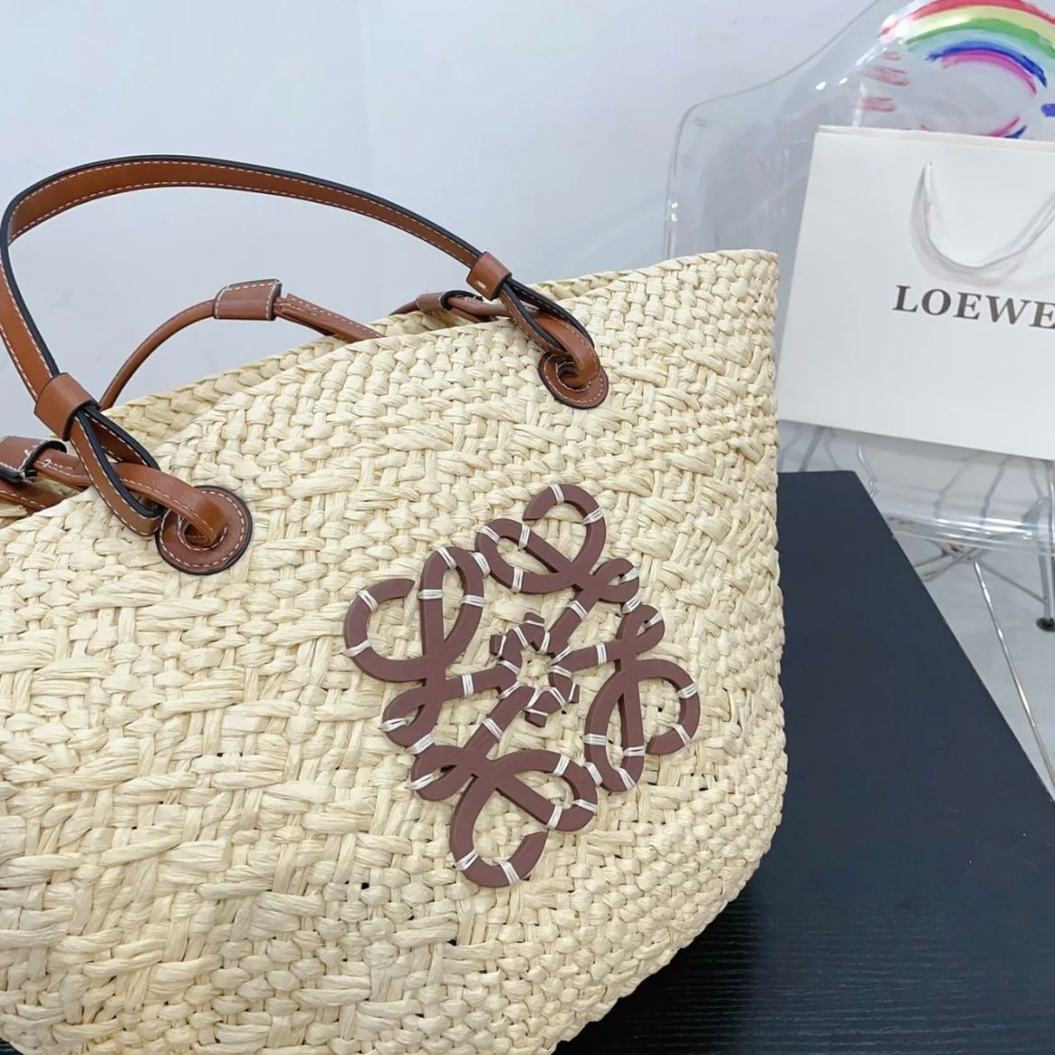 LOEWE バスケット トート かごバッグ スモール タン 編み込み - メルカリ 