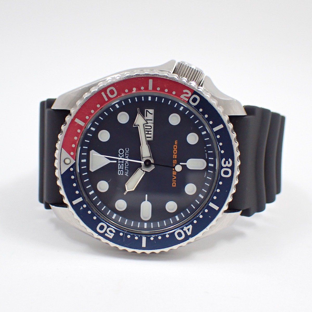 訳あり品 SEIKO セイコー 200Mダイバー 自動巻き メンズ 腕時計 ペプシベゼル ネイビー文字盤 7S26-0020 いおき質店