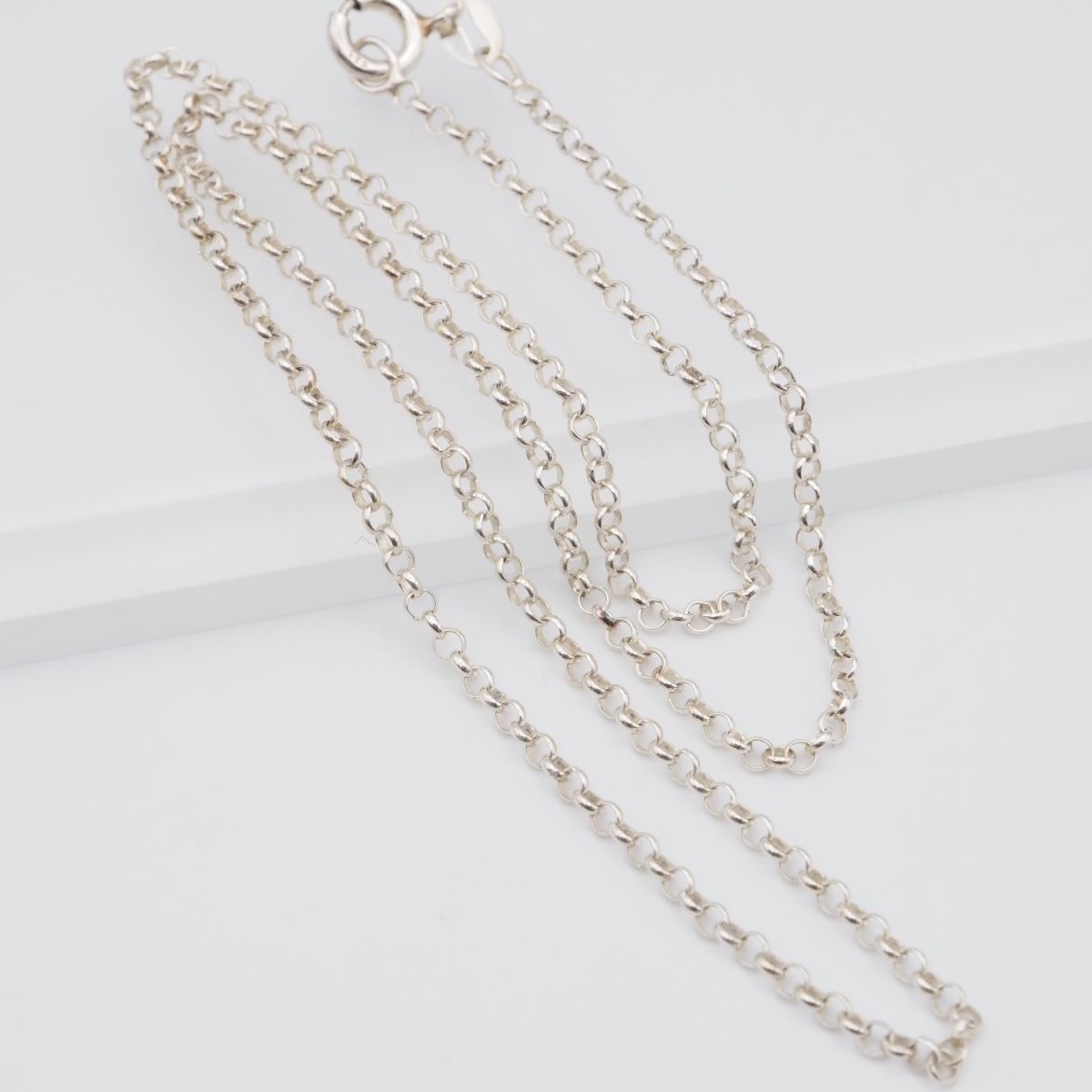 F591 ヴィンテージ 925 ITALY刻印 ネックレス ロロチェーン デザイン