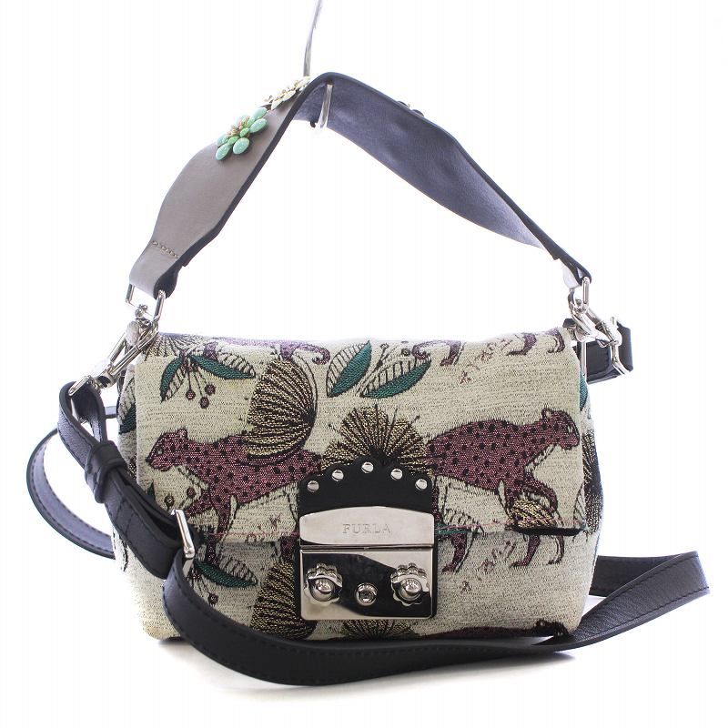フルラ FURLA Metropolis メトロポリス ジャガード ハンドバッグ