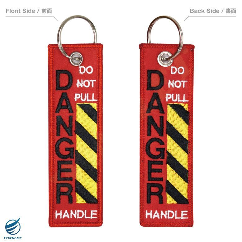 数量限定セール  NOT DO DANGER PULL (1 レッド カラー キーホルダー タグ HAMDLE キーホルダー・アクリルキーホルダー