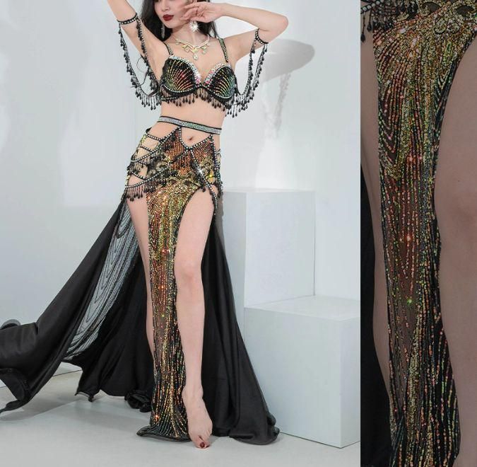 ベリーダンス衣装 セットアップ ブラスカート 2色 オーダーメイド ベリーダンス衣装 セットアップ ブラスカート 2色 オーダーメイド