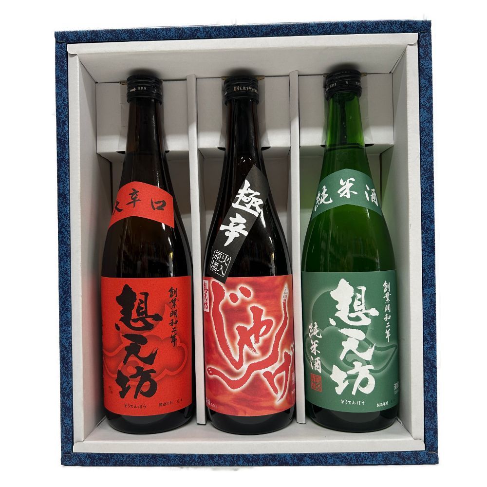 ☆想天坊の人気の3本セット 日本酒 正規特約店 想天坊の人気の3本 河忠酒造 3本セット 純米じゃんげ辛口☆想天防（大辛口）720ml化粧箱付☆ -  メルカリ