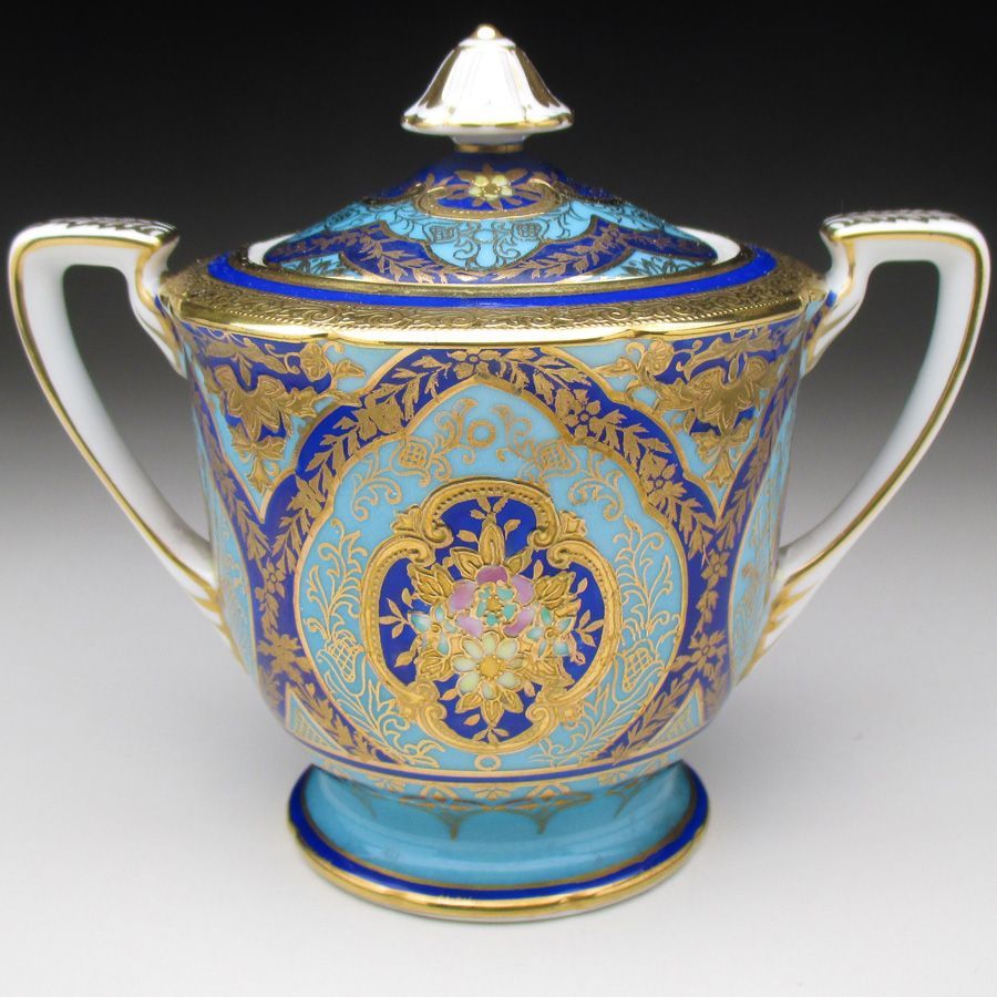 オールドノリタケ 蓋付き飾り壺 【公式通販】