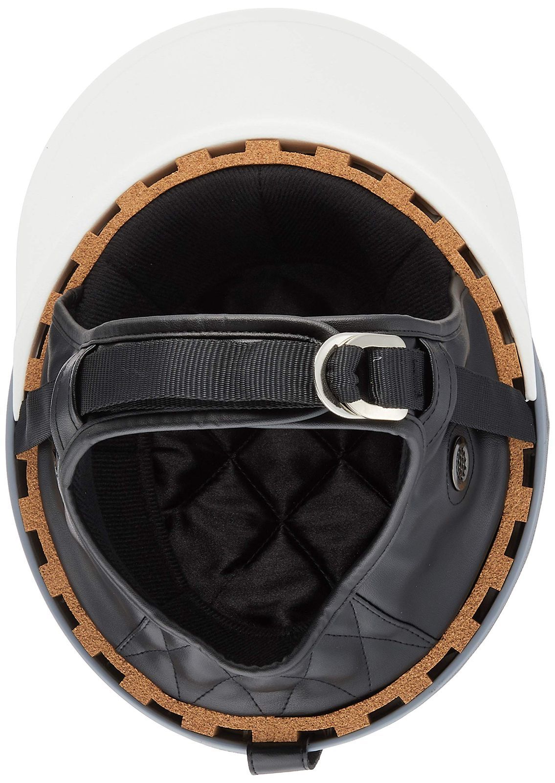 愛着 在庫処分 Parts Center ヘルメット ハーフ コルク半 バイクパーツセンター Bike 三つボタン ブラックラメ フリーサイズ 頭囲 57cm~60cm未満 701002