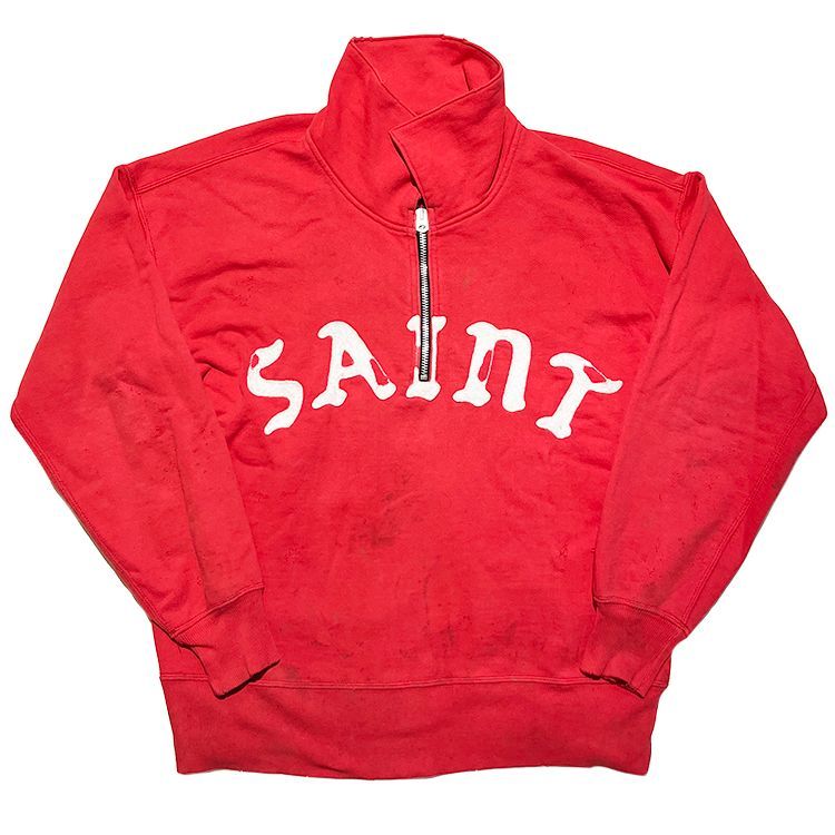 saint michael セントマイケル ハーフジップスウェット M（SAINT