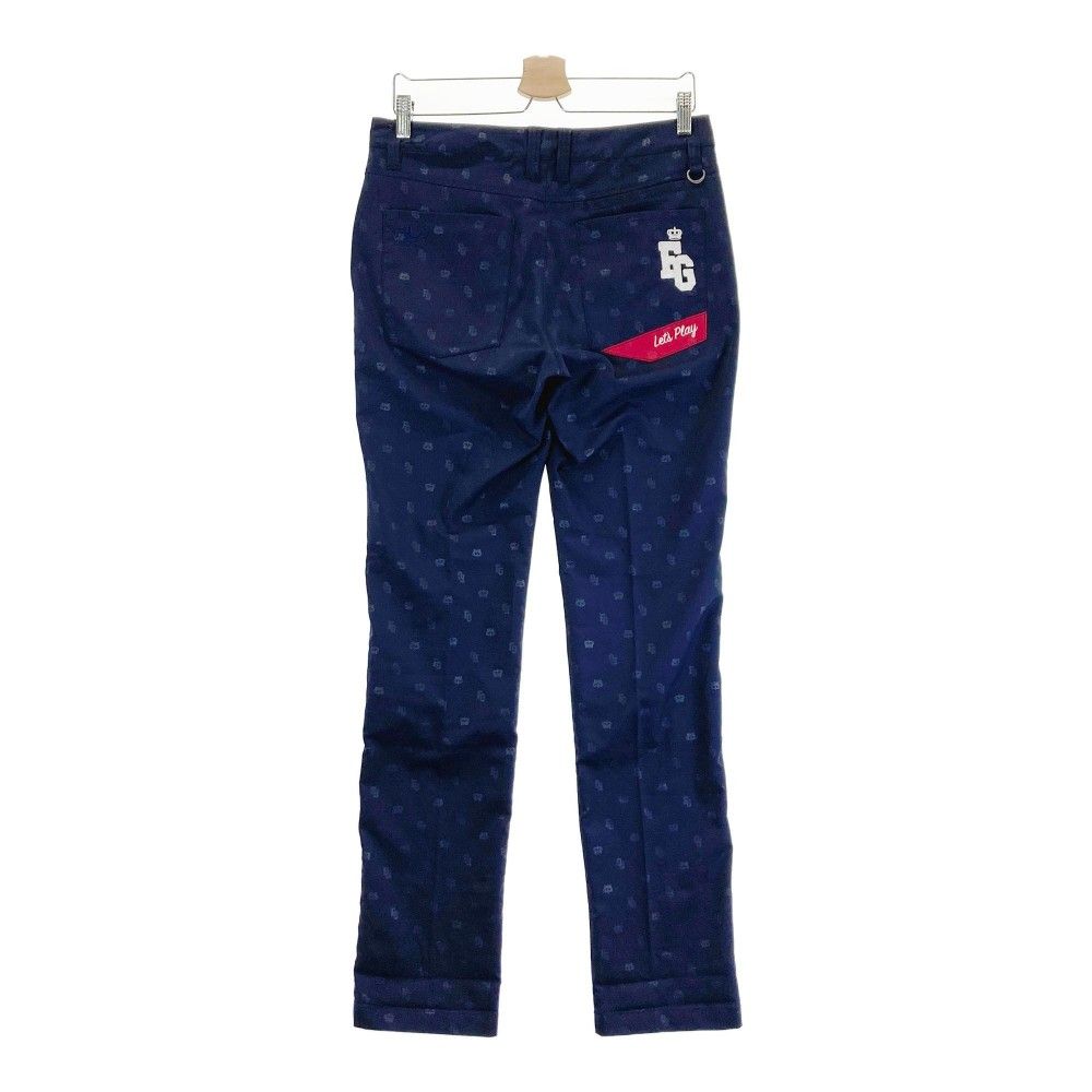 サイズ：78 FILA GOLF フィラゴルフ ロングパンツ 総柄 ネイビー系