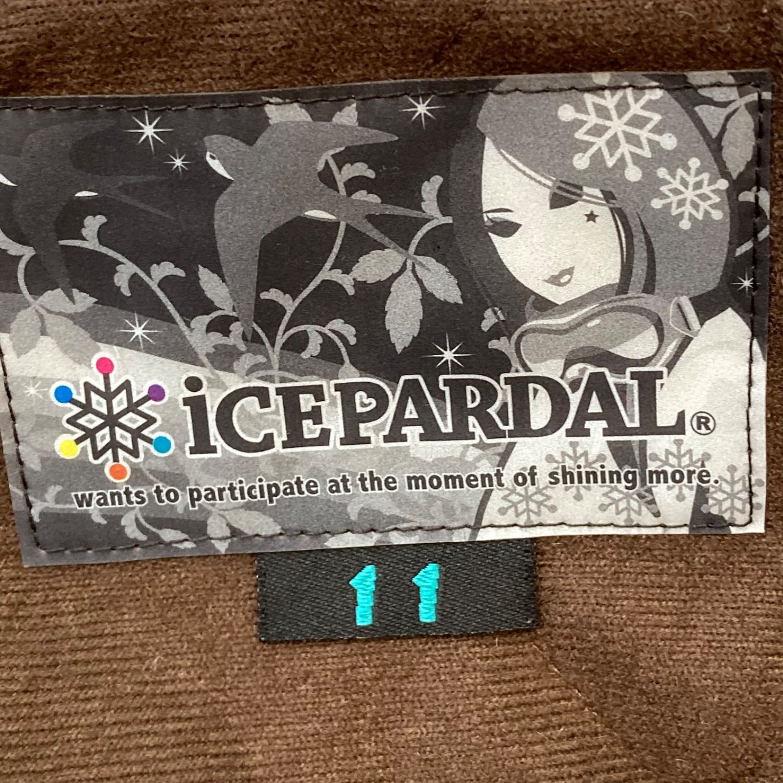 ウィンタースポーツに！【ICE PARDAL】アイスパーダル 中綿入り ジップアップ スノーウェア スキー ジャケット スノボ スノーボード 防寒 パウダーガード 水色 レディース 女性 サイズ11／M12510UU