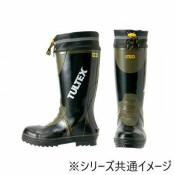 アイトス 4703 安全ゴム長靴 糸入り ブラック×OD 24.5cm