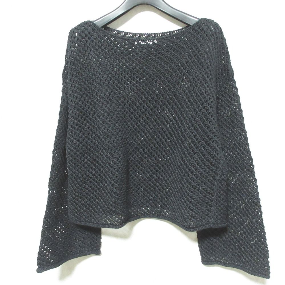 美品 MACPHEE マカフィー トゥモローランド ベルスリーブ かぎ編みクロップドニット ブラック レディース 古着 中古 美品 MACPHEE マカフィー トゥモローランド ベルスリーブ かぎ