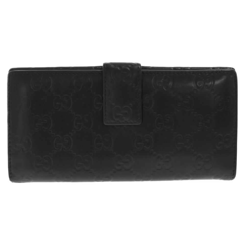 GUCCI (グッチ) GGライン インターロッキング シマレザー長財布