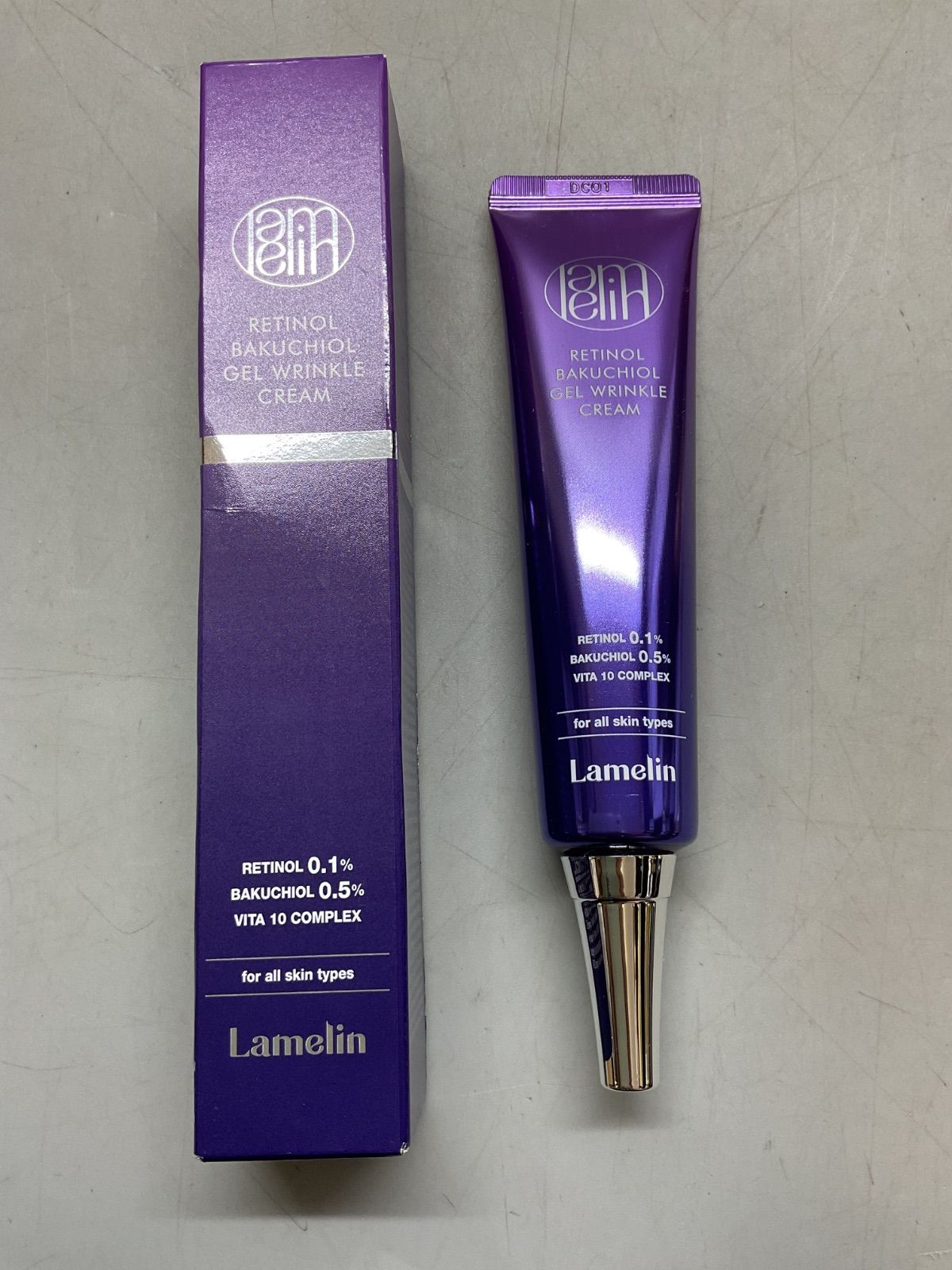 レチノール・バクチオール・ジェル・リンクル・クリーム 韓国直球 - LAMELIN レチノール＆バクチオール配合のシワ
