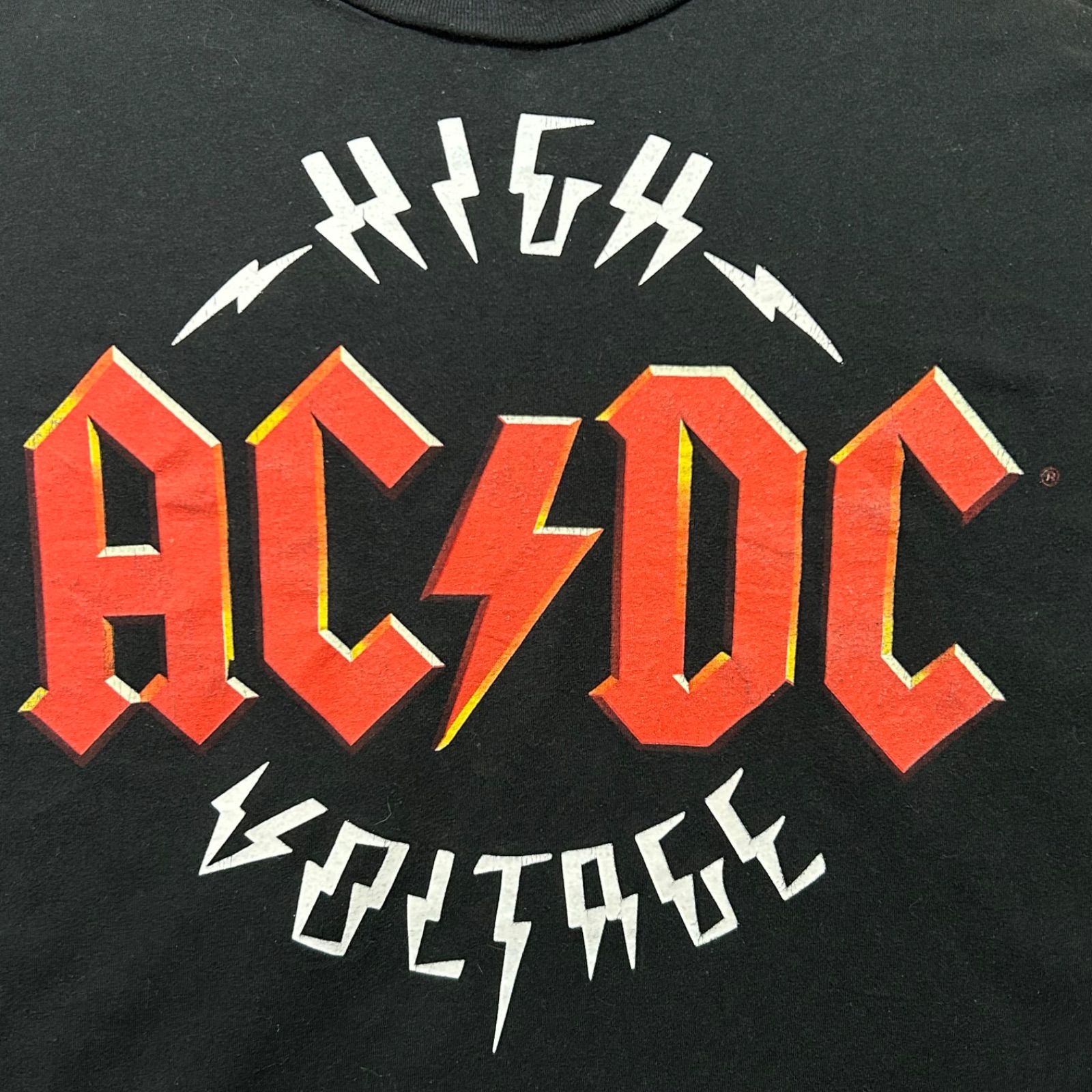 AC/DCバンドTシャツ大きいサイズ80sリバイバル黒レトロアメリカ古着