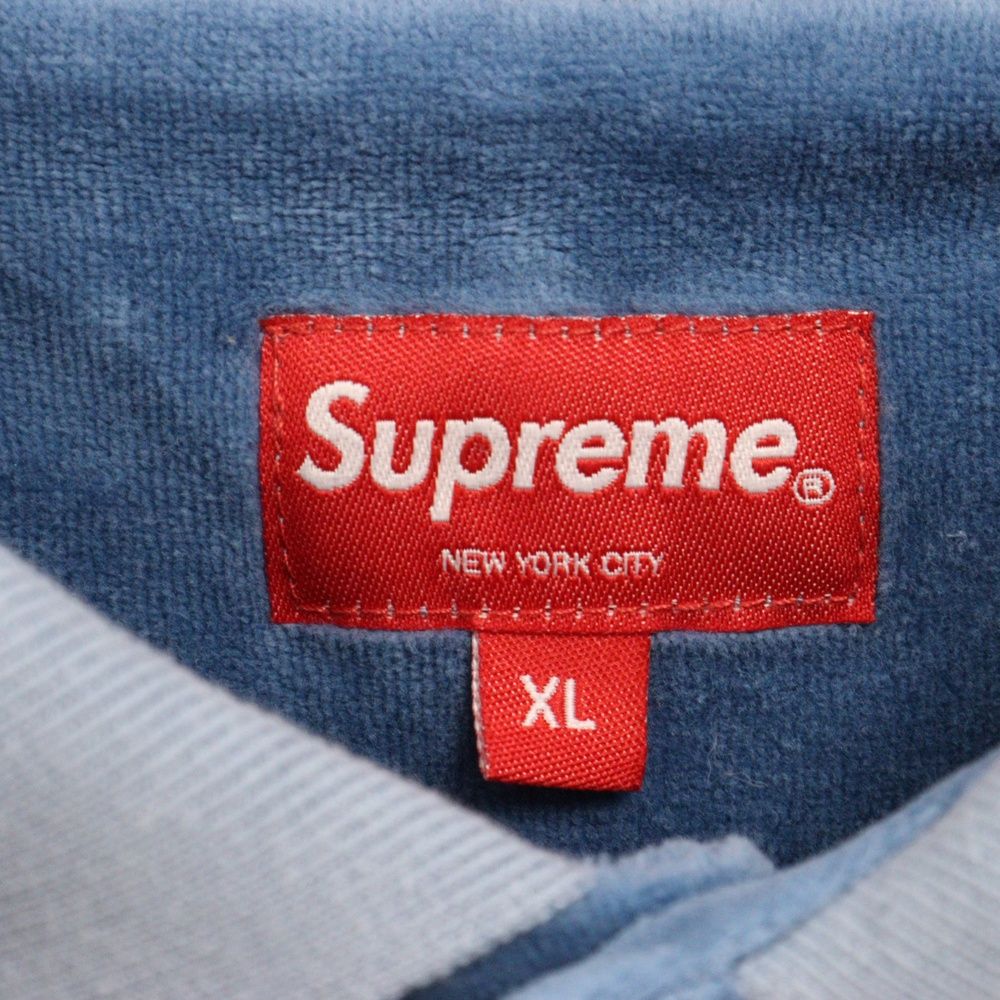 SUPREME (シュプリーム) 21AW Floral Patchwork Velour L/S Polo