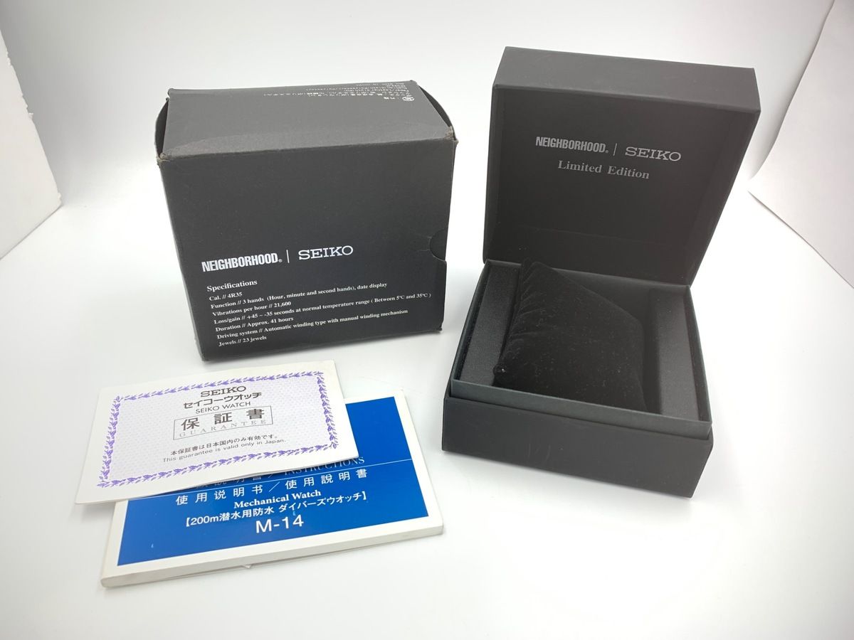  セイコー プロスペックス ブラック SBDY 077 4 R 35 04 M 0 ステンレススティール ネイバーフッドコラボ 自動巻き時計 腕時計(アナログ)