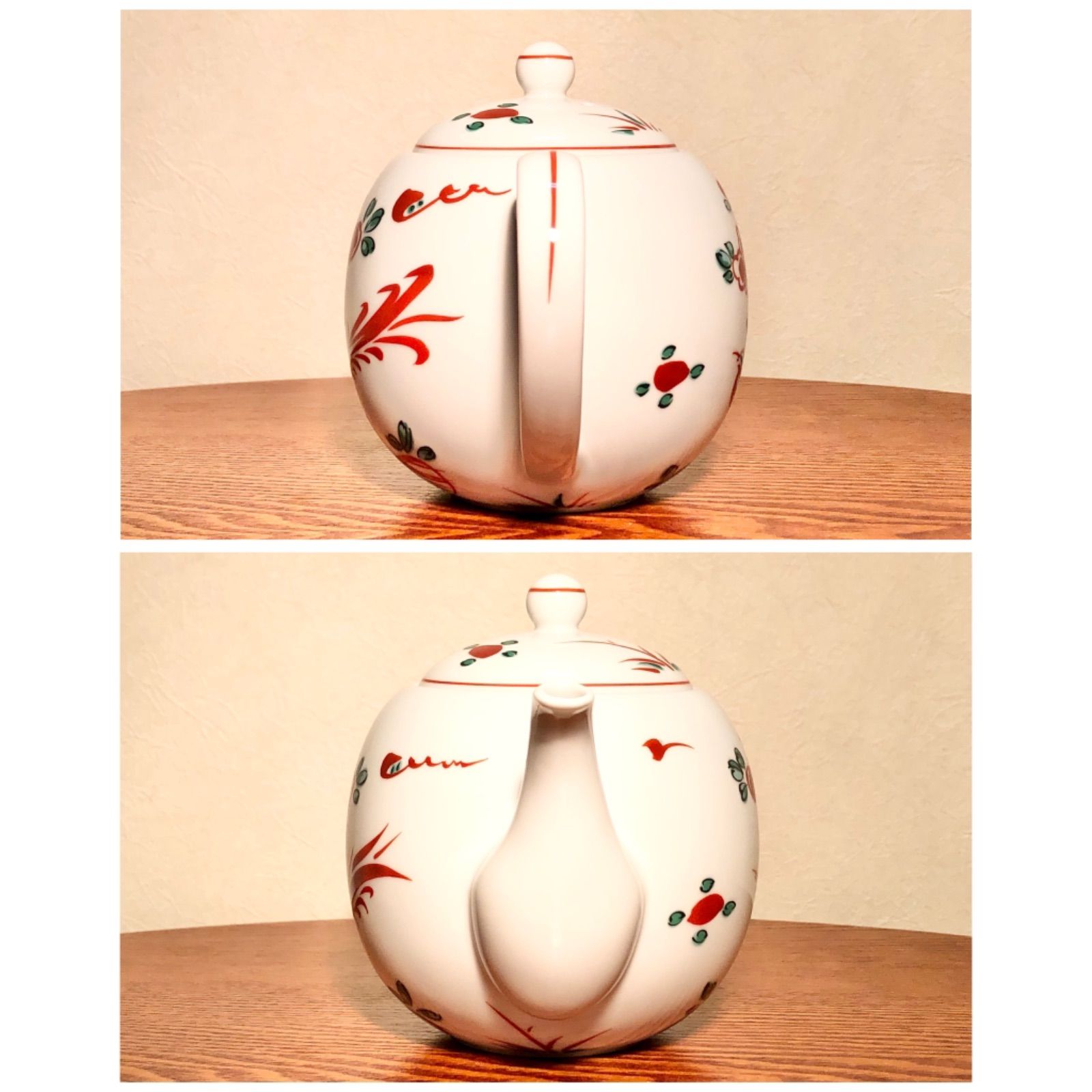 美品】◉橘吉／たち吉◉赤絵花鳥◉ポット◉急須◉陶器製◉ - メルカリ