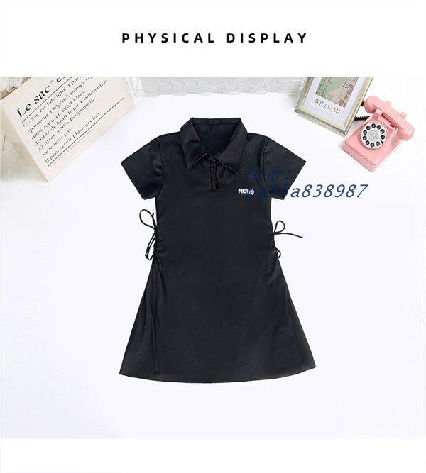 本日限定全品送料無料！ 水着 無地 ワンピース水着 ブラック 半袖 夏 日焼け対策 おしゃれ ノンワイヤー ショートパンツ オトナ女子 オールインワン pai5a838987