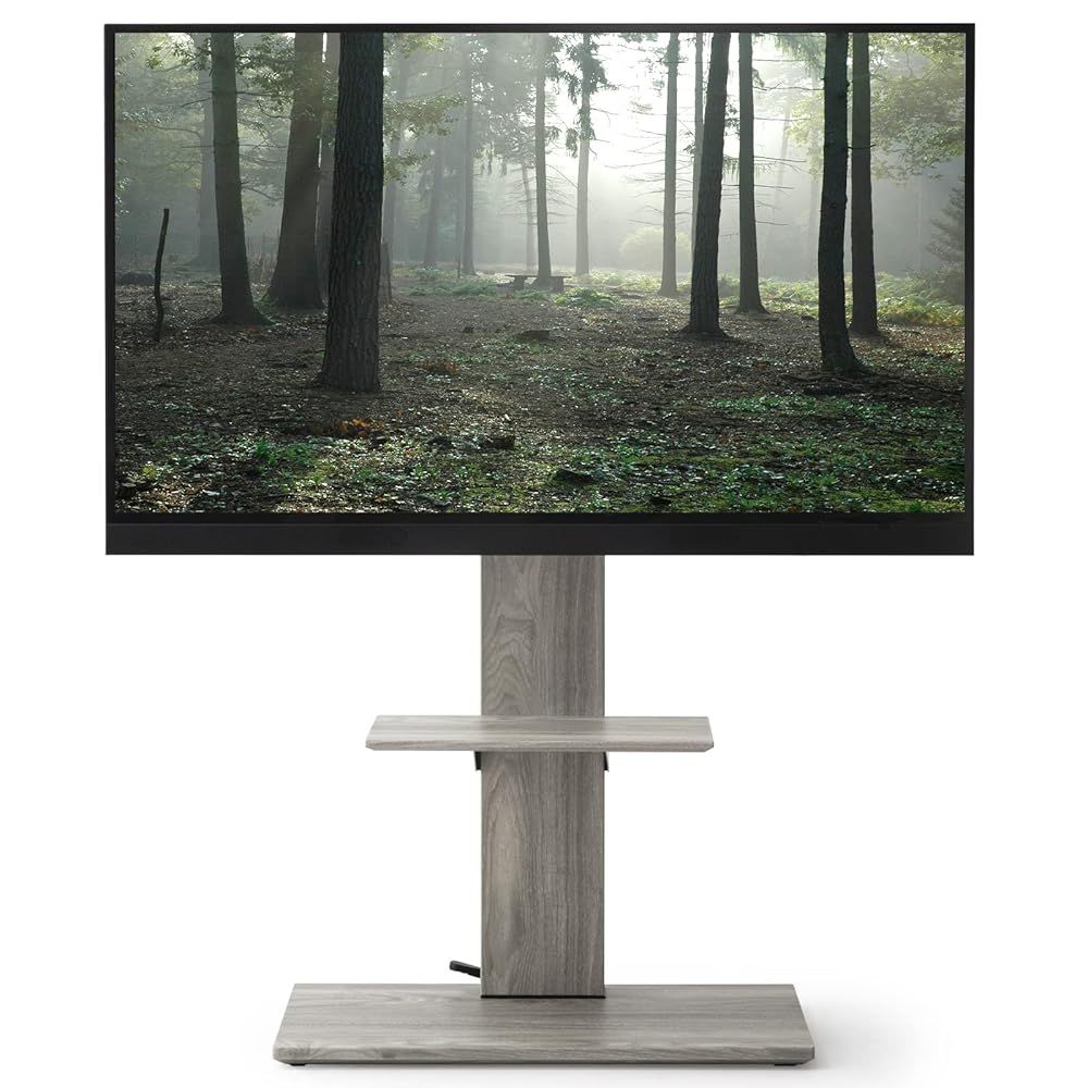 訳あり 外箱段ボールにキズ 汚れアリ 中身は です タンスのゲン テレビスタンド 32～65インチ対応 棚板付き キャスター 木目調 グレーアッシュ