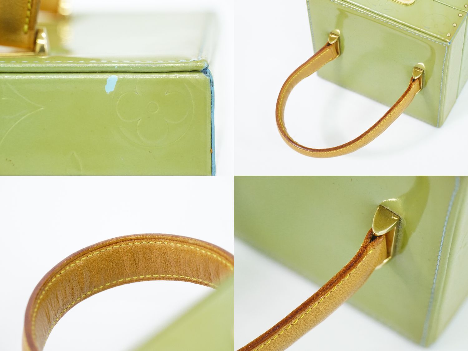 ルイヴィトン LOUIS VUITTON LV ブリーカー ヴェルニ レザー バニティ 