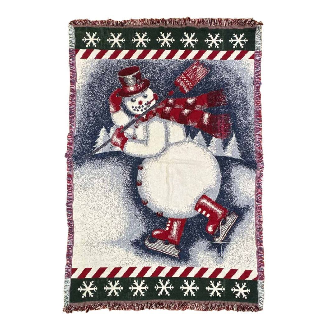 vintageラグ カーペット USA製 雪だるま クリスマス 2135 - メルカリ