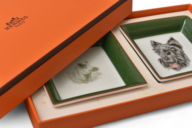 HERMES 灰皿　プレート　イノシシ　スコティッシュテリア HERMES 灰皿 プレート イノシシ スコティッシュテリア - メルカリ