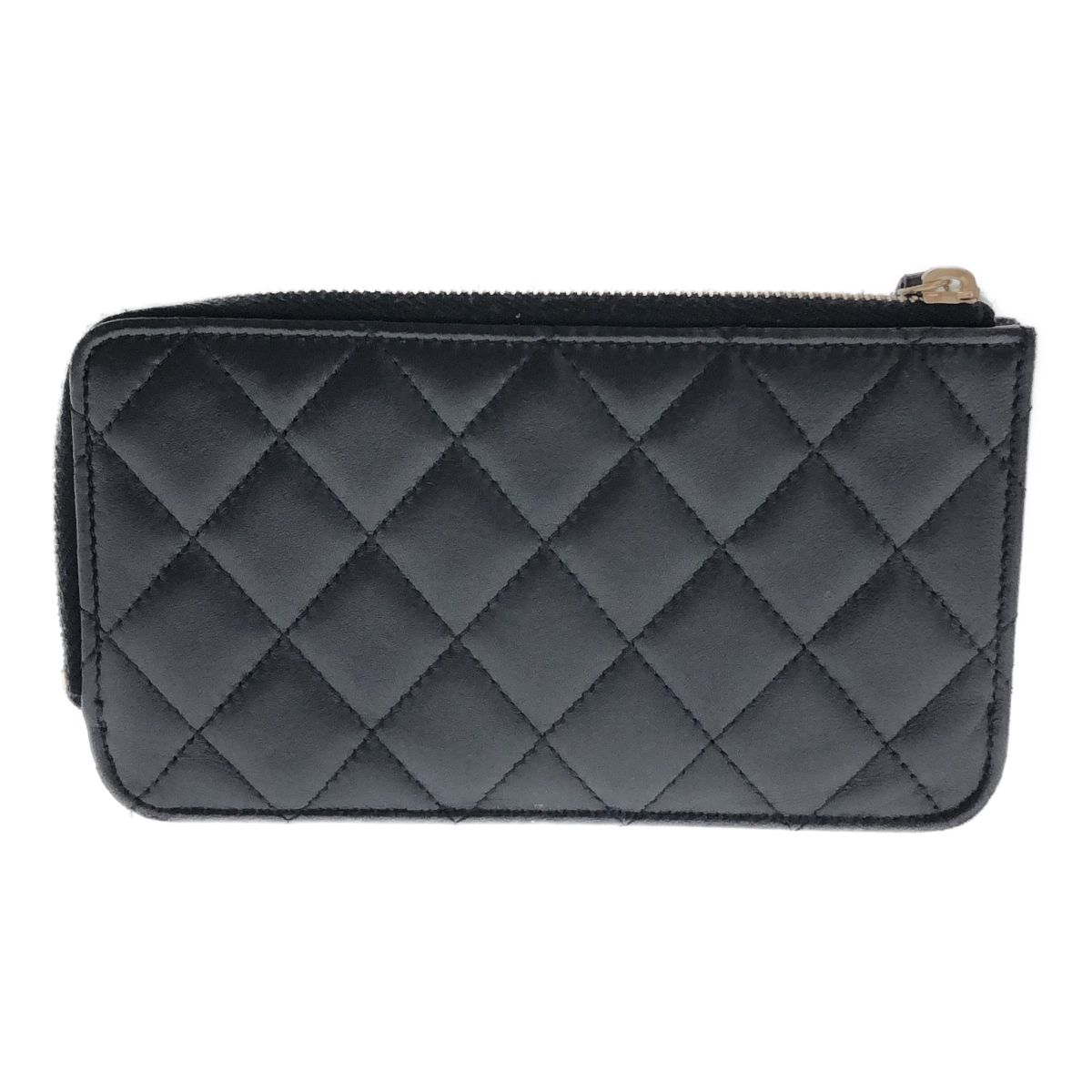 CHANEL シャネル スマホケース付き 財布 黒 ブラック CHANEL シャネル スマホケース付き 財布 黒 ブラック
