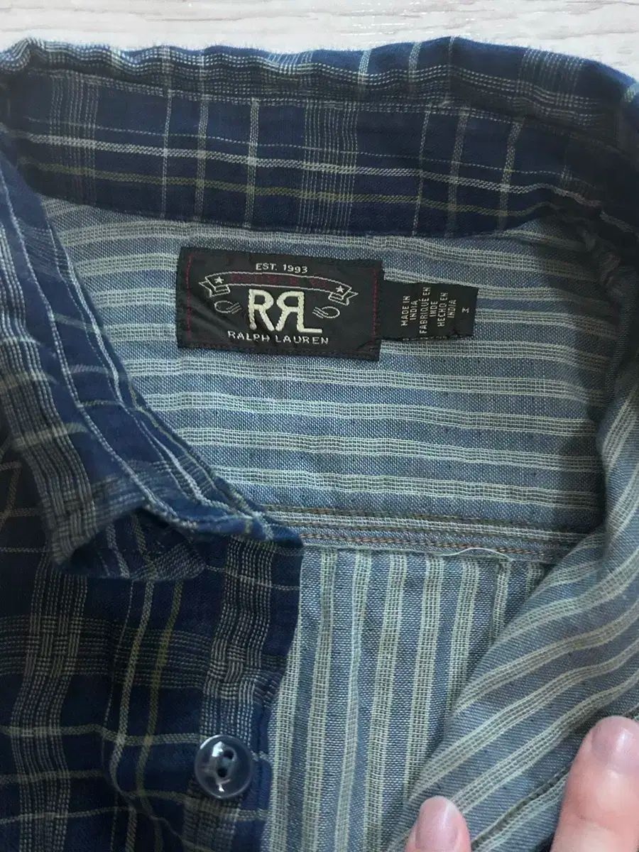 RRA ダブルアールエル ダブルフェイス チェック ウォーク シャツ M