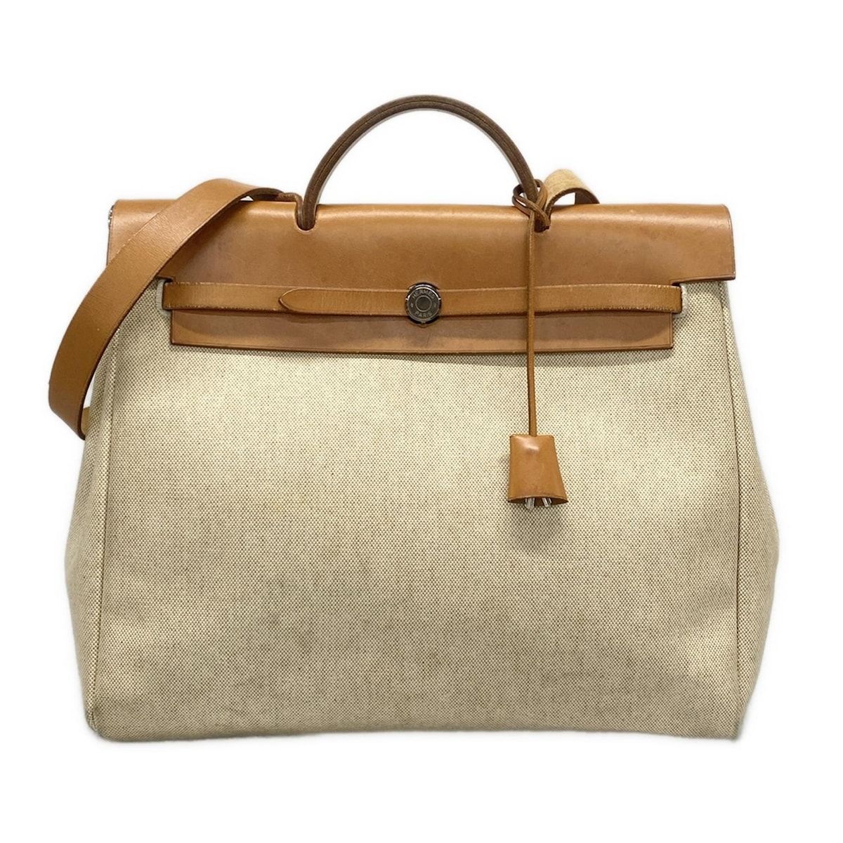 HERMES エルメス ショルダーバッグ エールバッグMM アイボリー×ブラウン