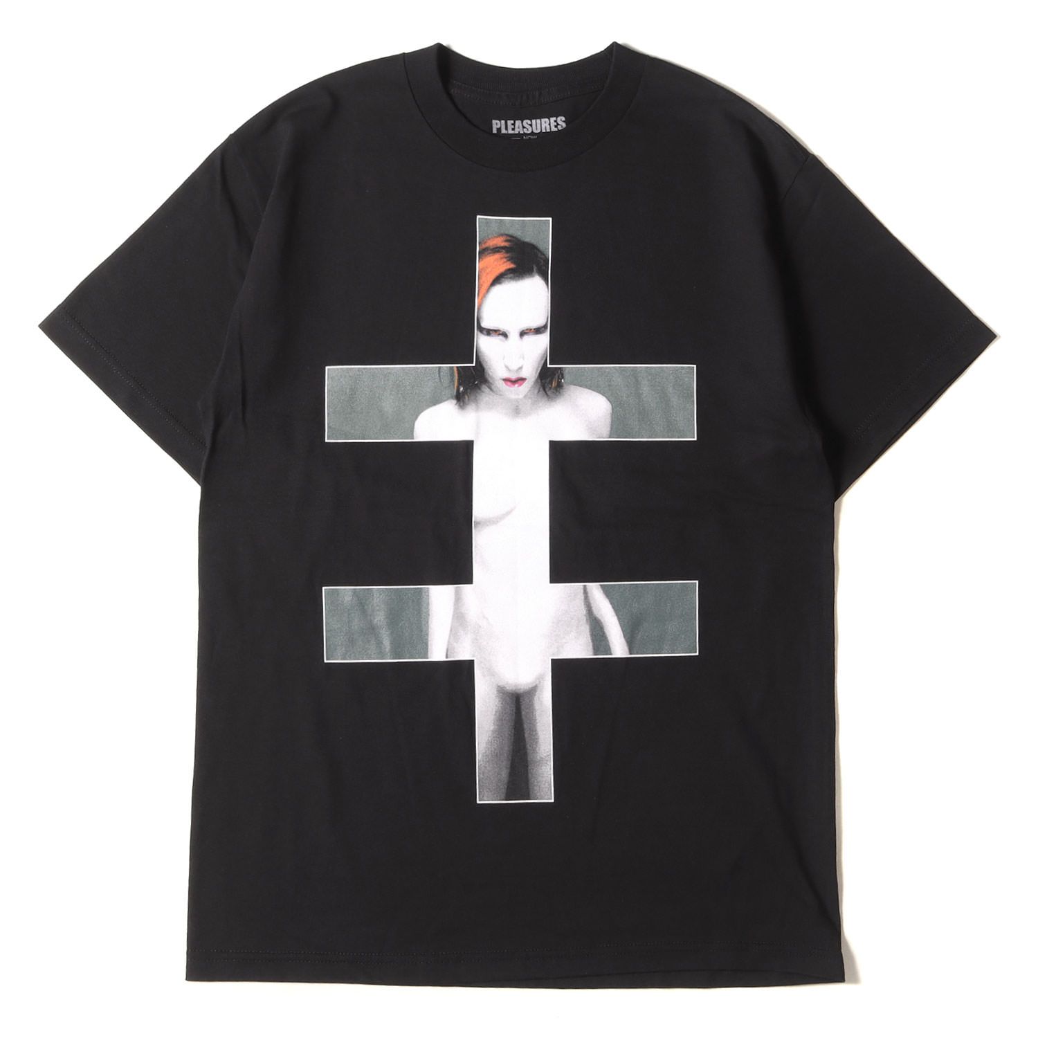 美品 PLEASURES プレジャー Tシャツ サイズ:M MARILYN MANSON スメルス