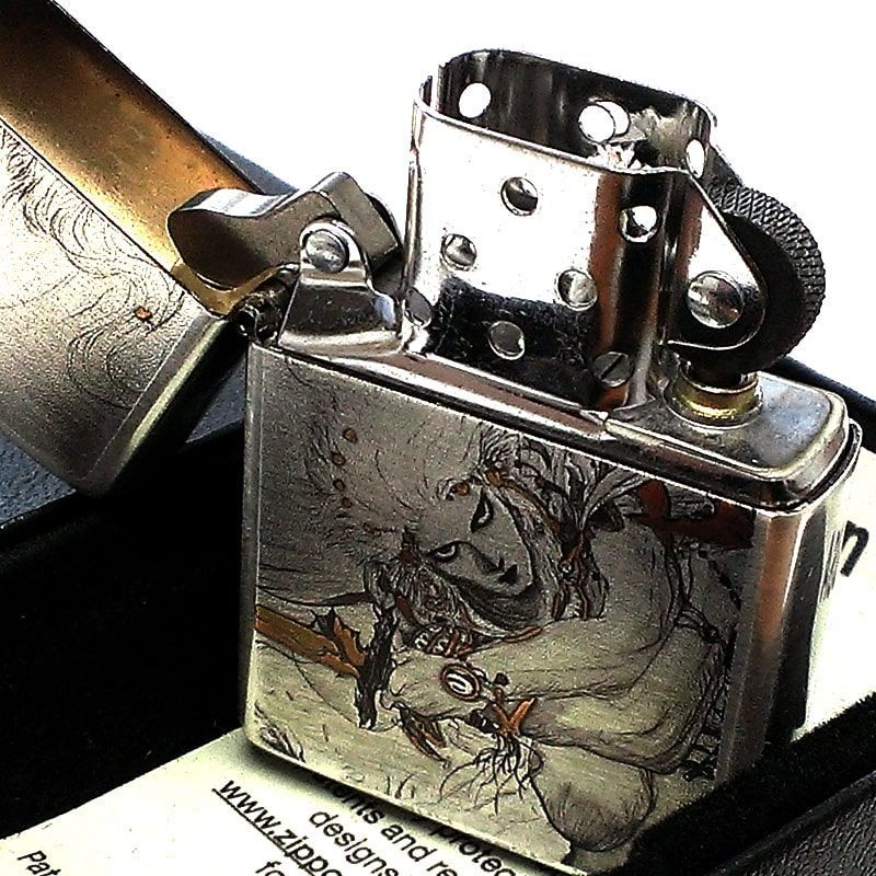 ZIPPO ツインソード 天野喜孝 アンティーク 銀いぶし ライター ジッポ 