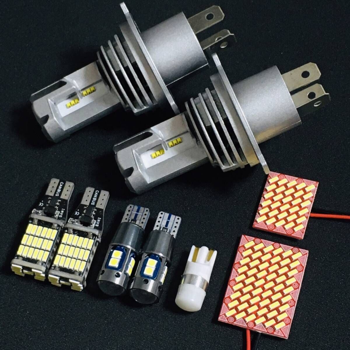 超爆光 エブリィバン DA17V DA64V LED ルームランプセット 4014SMD 基板 ヘッドライト バックランプ ポジション球 ナンバー灯 ホワイト