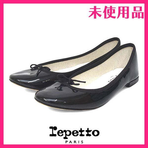 新品♪レペット リボン エナメル ラウンドトゥ バレエシューズ フラットシューズ 39(約24.5-25cm)